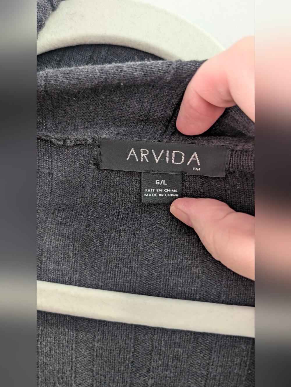 Arvida Open-Front Ribbed Knit Cardigan Sweater Size Large - Picture 4 of 5